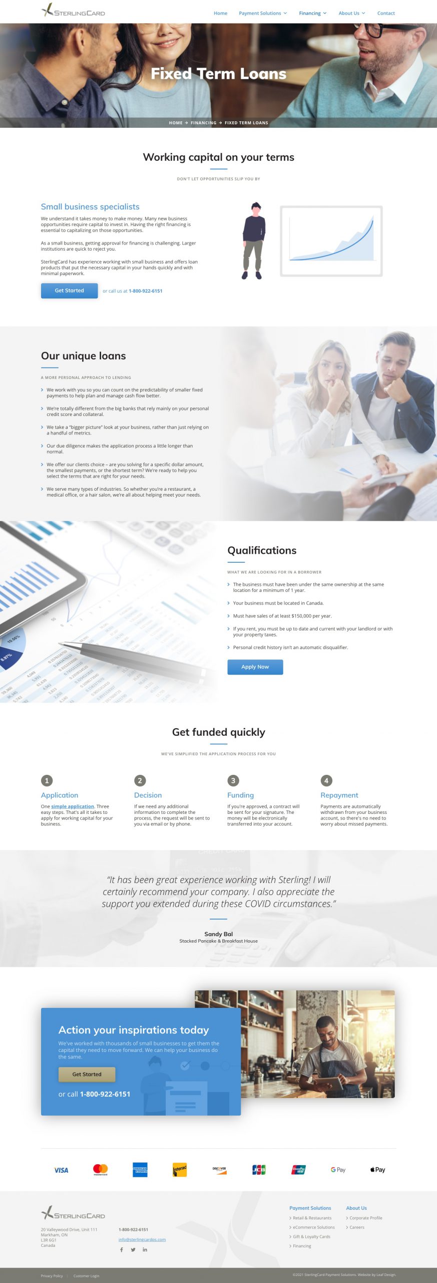 Example B2B Website Page Design