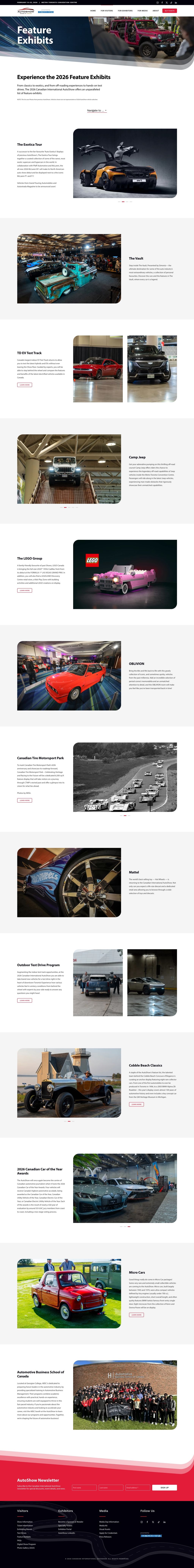 Screenshot of Featuresweb page