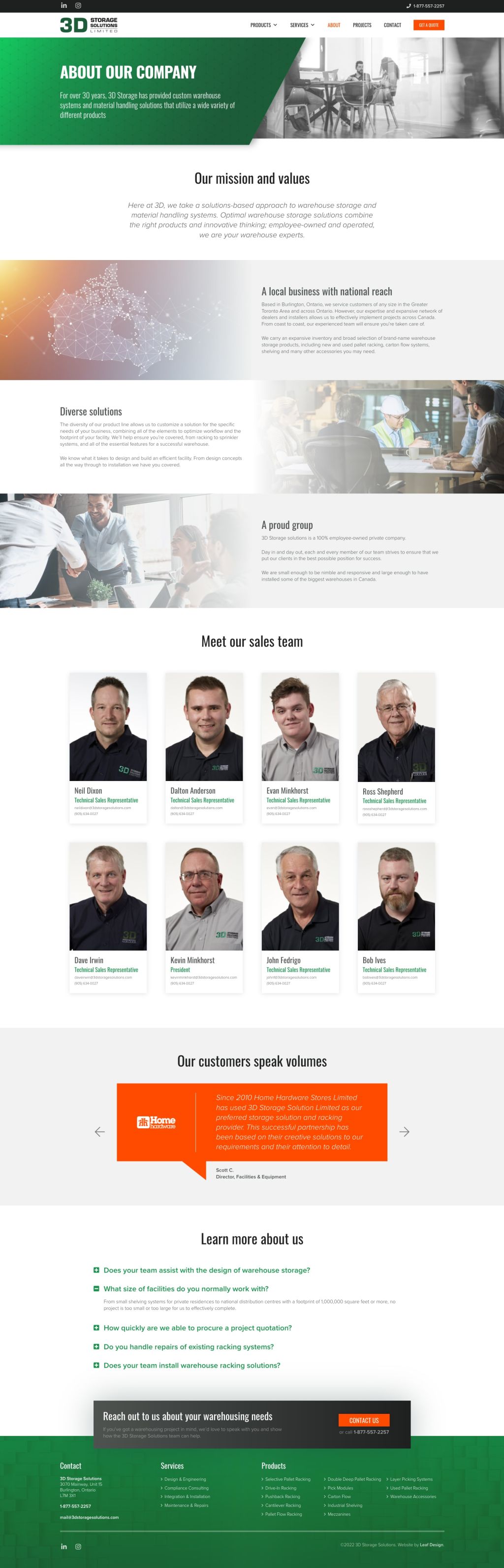 Screenshot of Aboutweb page