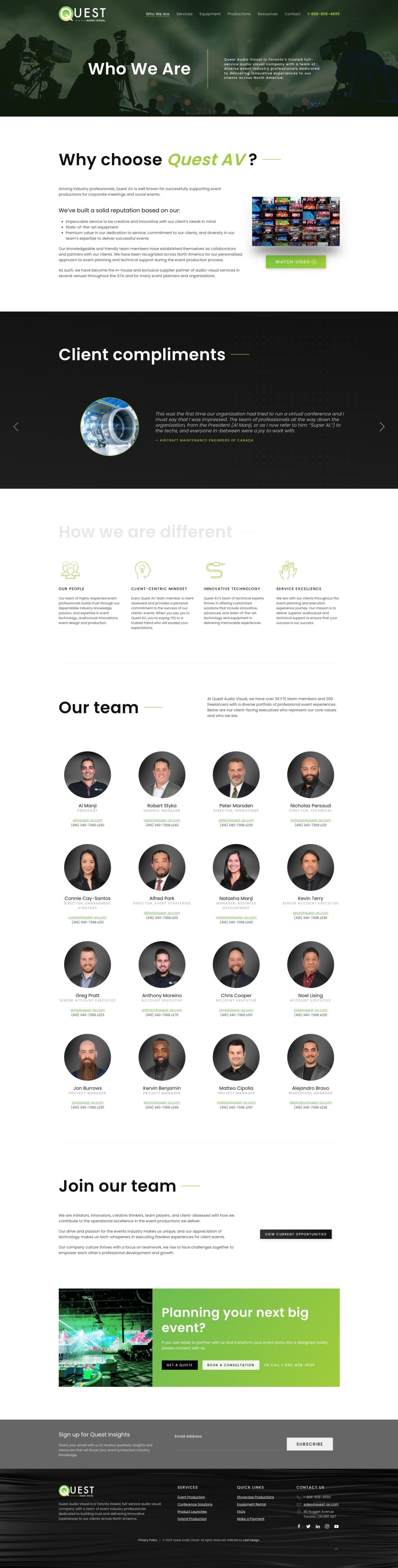 Screenshot of Aboutweb page