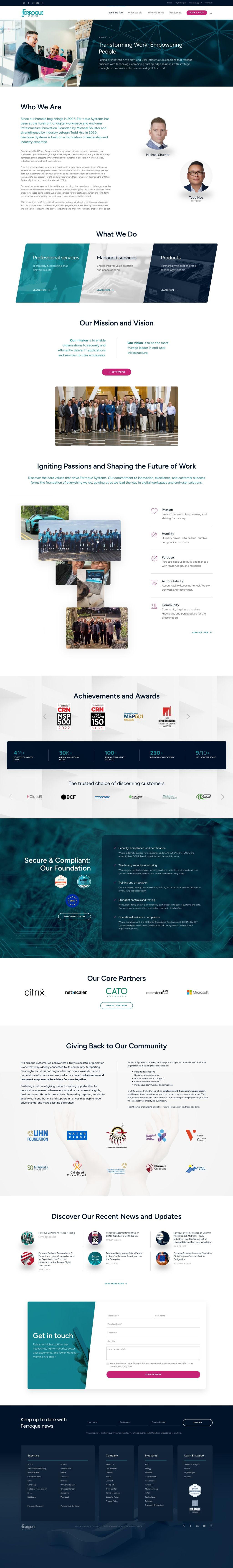 Screenshot of Aboutweb page