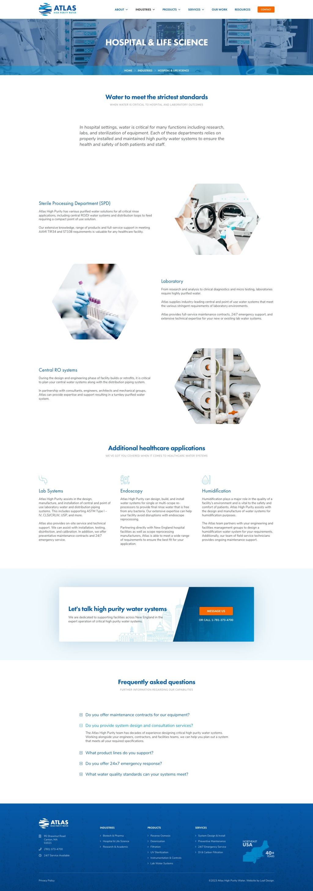 Screenshot of Industryweb page