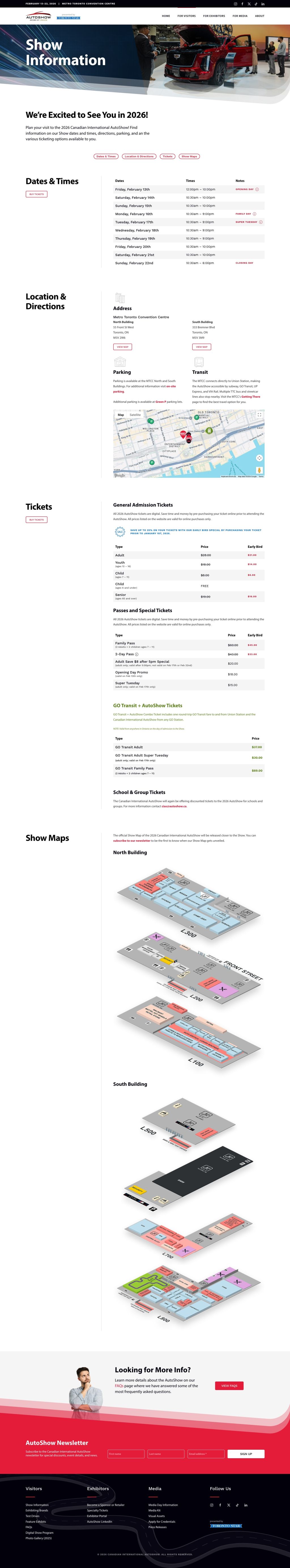 Screenshot of Show Infoweb page