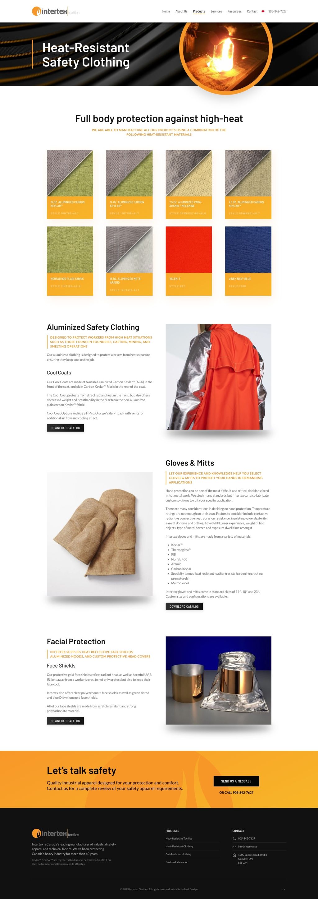 Screenshot of Clothingweb page
